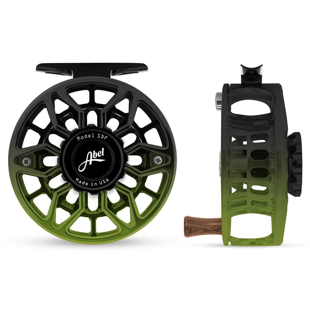 Abel SDF 5/6 Reel Ported in Satin Black Green Fade